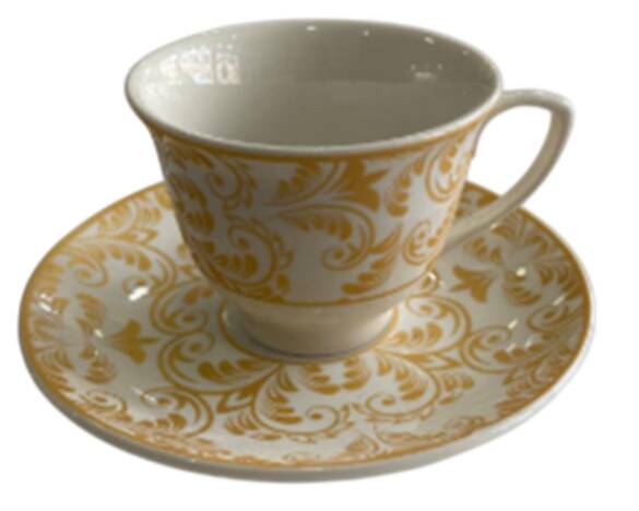 DESENLİ KAHVE FİNCANI SARI