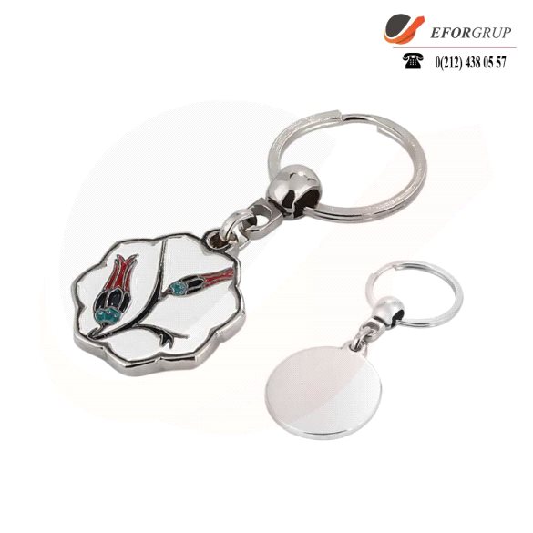 Desenli Metal Anahtarlık