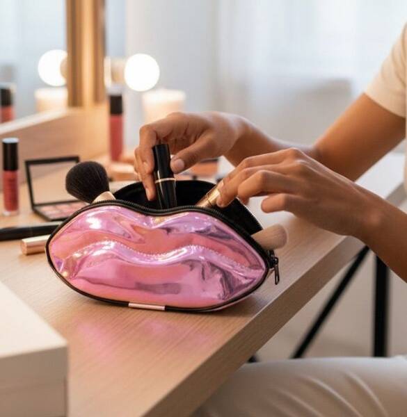 DUDAK ŞEKLİNDE MAKYAJ ÇANTASI