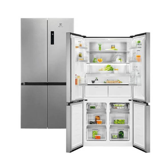 ELECTROLUX E Enerji Sınıfı 522L  4 Kapılı No-Frost Gardrop Tipi Inox Buzdolabı