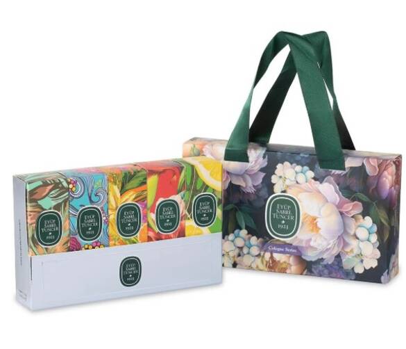 Eyüp Sabri Tuncer5'li 16 ml Kolonya - Set 1 - Kurdeleli Hediye Çanta