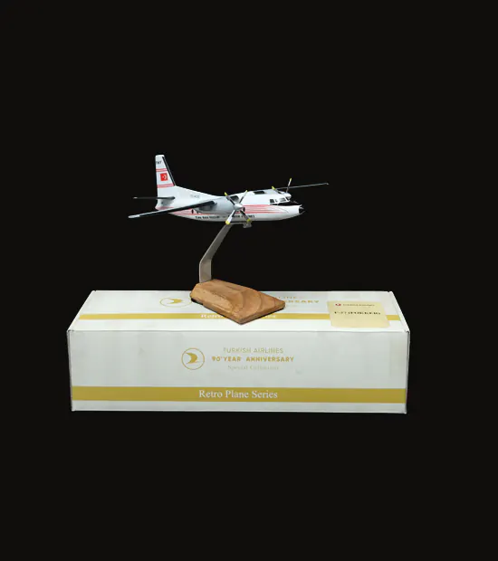 Fokker F27 Friendship Logo Baskılı Uçak Maketi