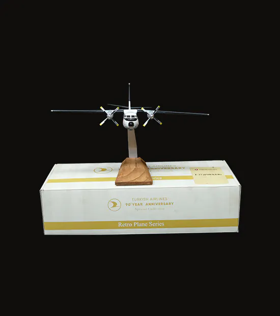 Fokker F27 Friendship Logo Baskılı Uçak Maketi