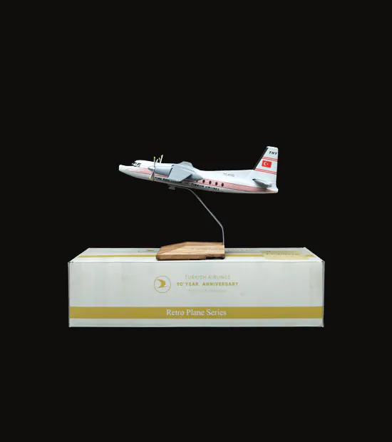 Fokker F27 Friendship Logo Baskılı Uçak Maketi
