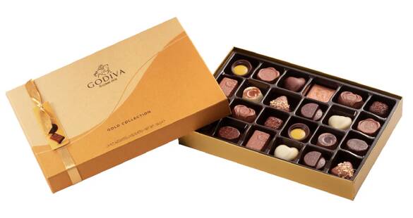 GODİVA Gold Rigid Box, 25 Adet Pralin
