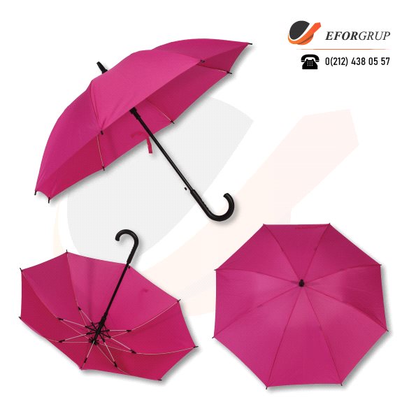 Gül Kırmızı Baston Şemsiye