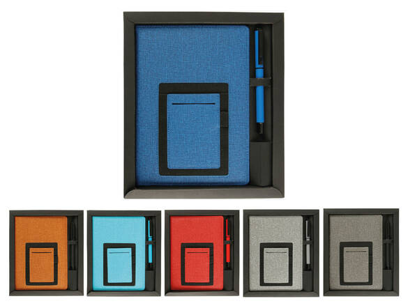 Hediyelik Set - Defter 15 x 21 cm - Metal Kalem Roller