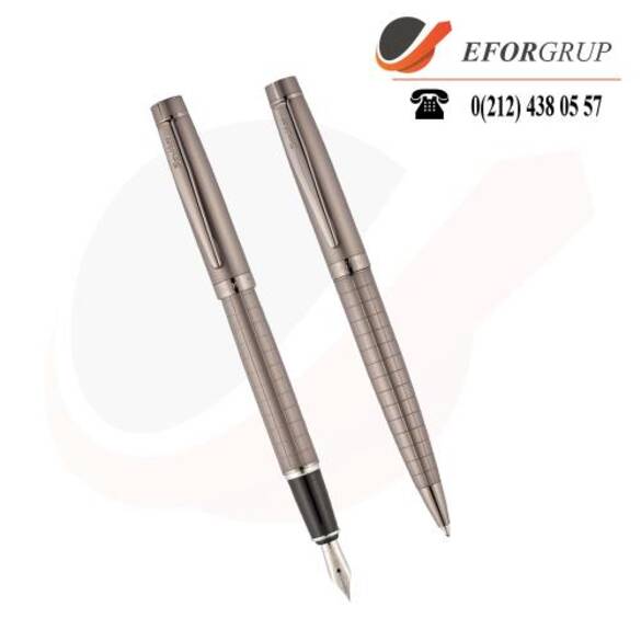 Honour Karbon Gri 2'Li Tükenmez,Dolma Kalem Seti