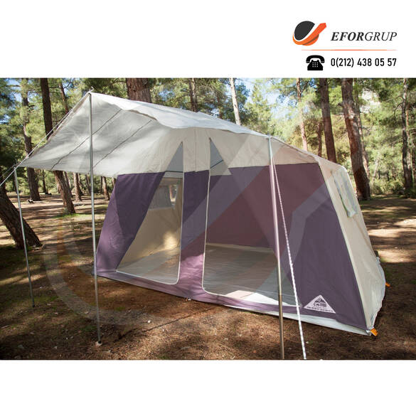 Iki Odalı Suni Deri Kamp Çadırı - Lila