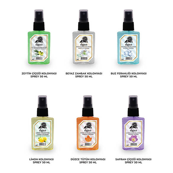 Ilgaz Elegance 6'lı 50 ml Sprey Kolonya