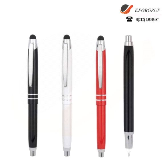 Işıklı Metal Renkli Tükenmez Kalem