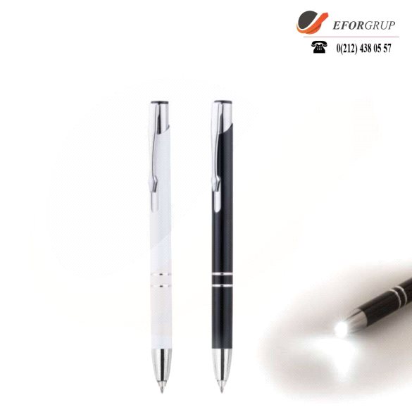 Işıklı Metal Tükenmez Kalem