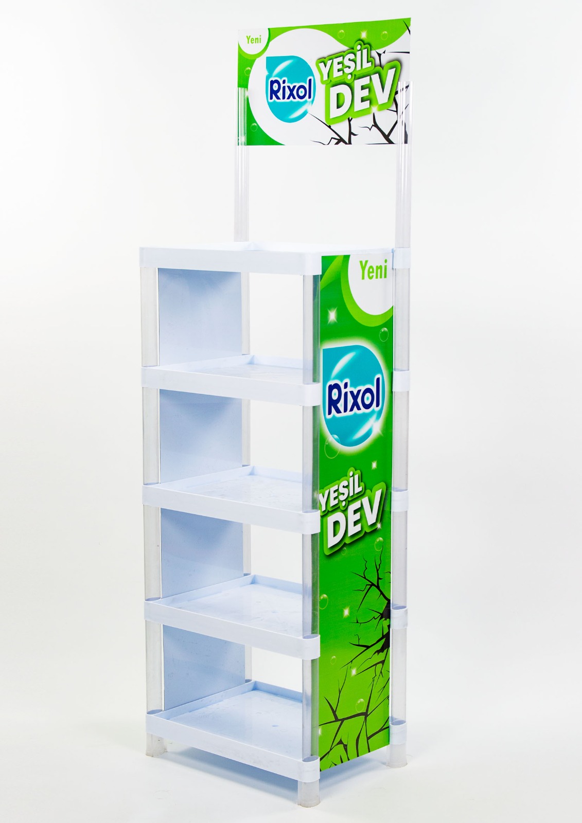 Karton Ayaklı Raflı Ürün Teşhir Standı