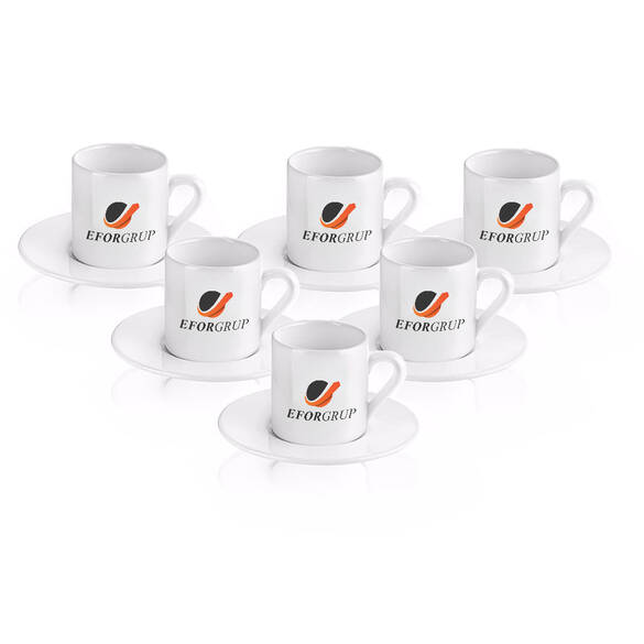 Kişiye Özel İsim Logo Baskılı Kahve Fincanı Seti