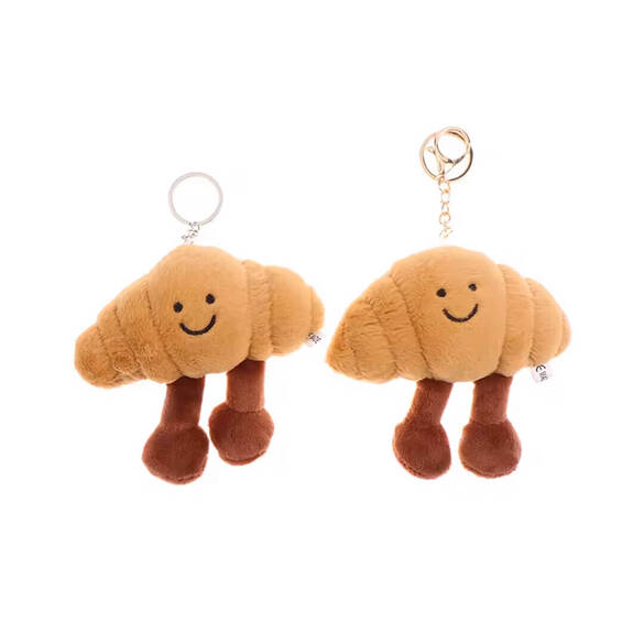 Kruvasan Peluş Oyuncak Anahtarlık