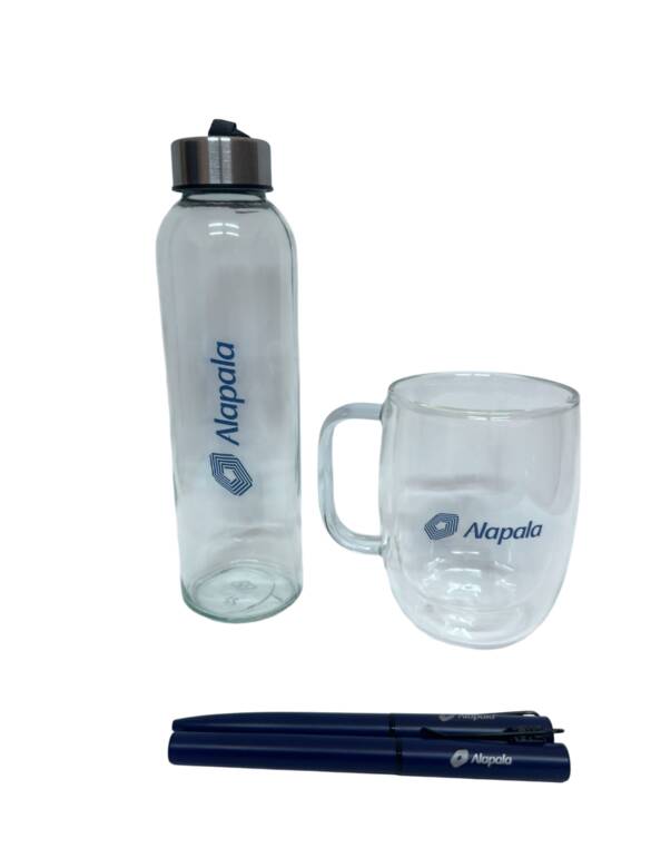 KURUMSAL HOŞGELDİN KİTİ - CAM MATARA, ÇİFT CİDARLI KUPA, ROLLER KALEM