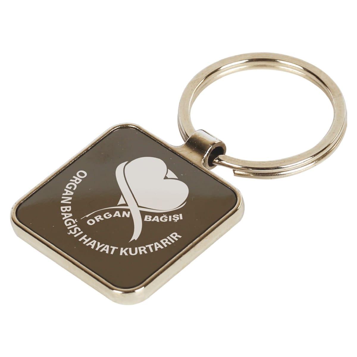 Kutulu Metal Anahtarlık 3,5X7CM - Logo Baskılı