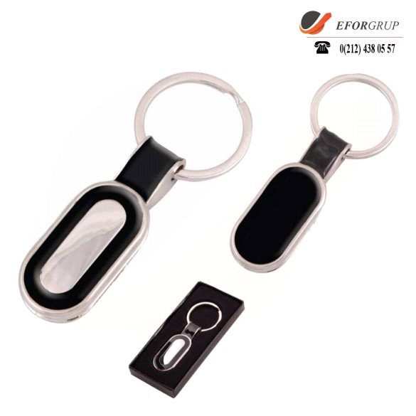 Kutulu Siyah Metal Anahtarlık