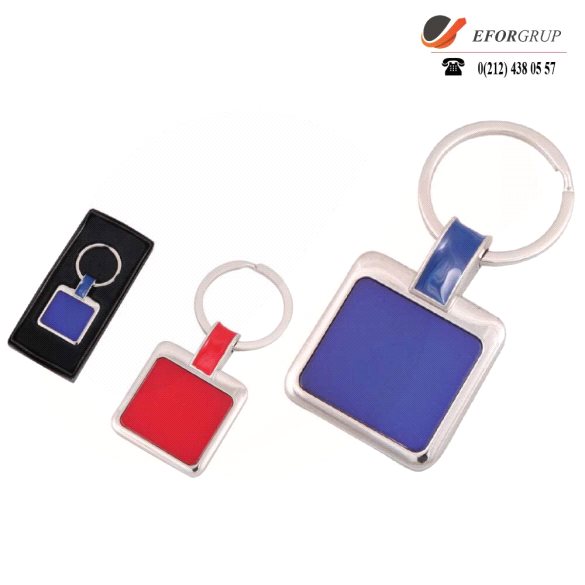 Kutulu Renkli Metal Anahtarlık