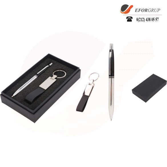 Kutulu VIP Set(Anahtarlık+Tükenmez Kalem)