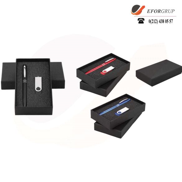Kutulu VIP Set(Roller Kalem+Usb Bellek)