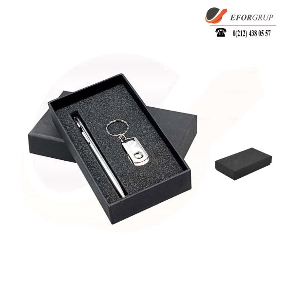 Kutulu VIP Set(Tükenmez kalem - Usb Bellek)