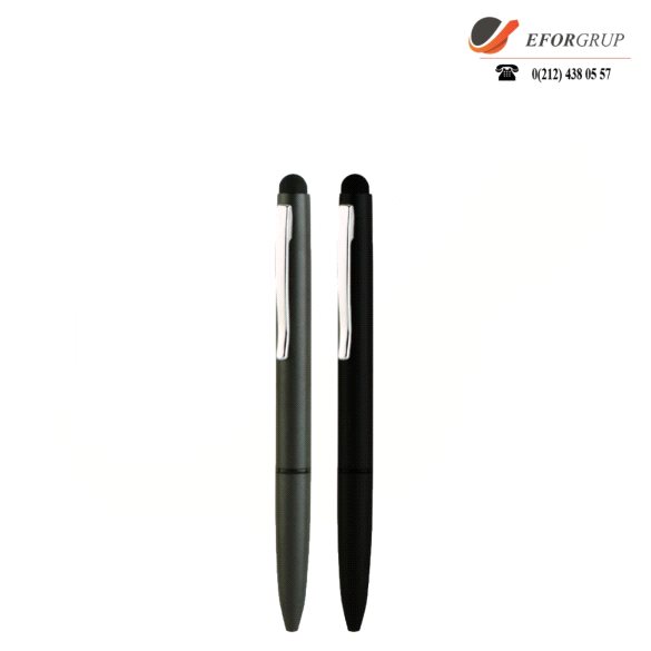 Metal Siyah Tükenmez Kalem (Silgili)