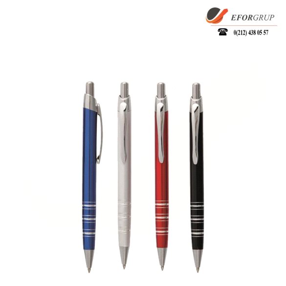 Renkli Metal Tükenmez Kalem