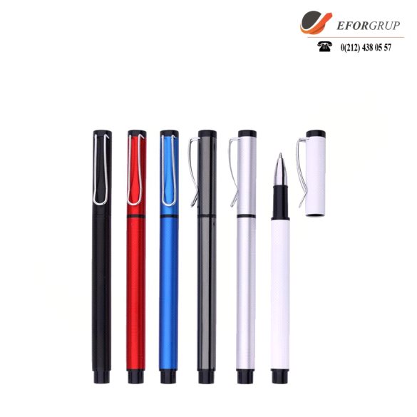 Metal Klipsli Tükenmez Kalem (Renkli)