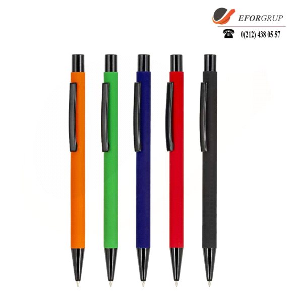 Metal Rubber Gövde Tükenmez Kalem