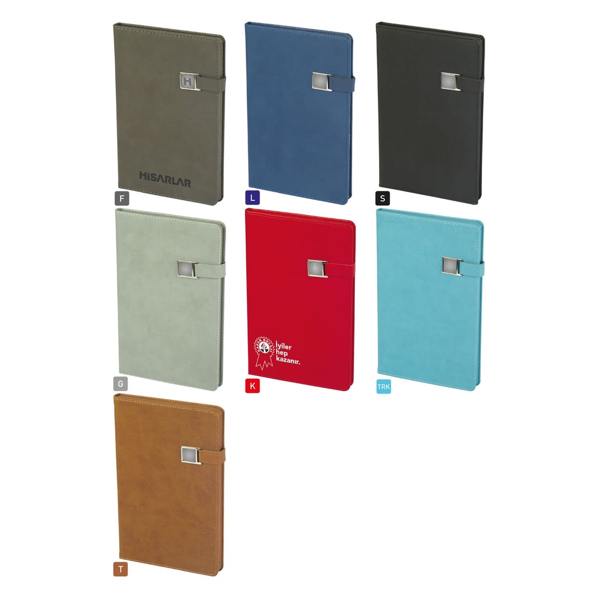 Metal Tokalı Termo Deri Defter 13 X 21 Cm