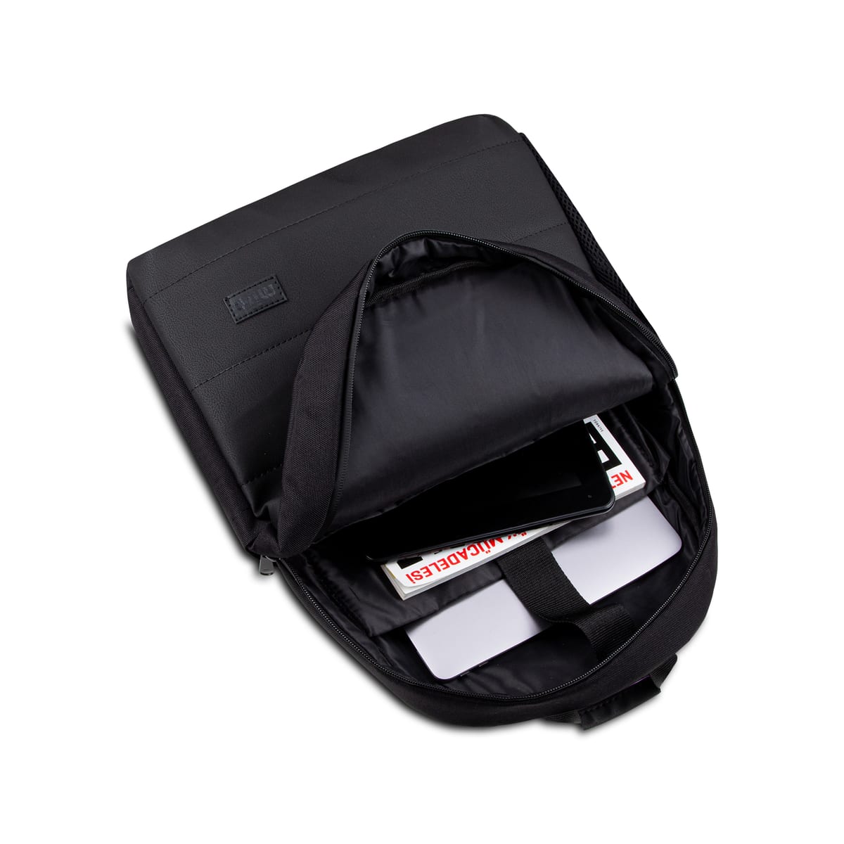 Mila BP-TX100 Serisi 15, 6 İnch , Su Geçirmez Kumaş Ve Su Geçirmez Fermuar Notebook, Laptop , Macbook Sırt Çantası -siyah