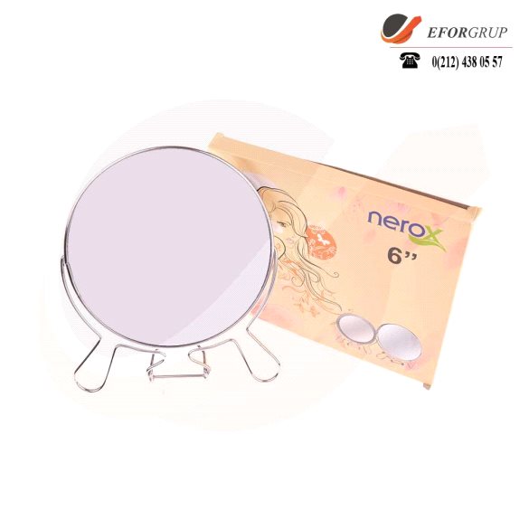 NEROX 14,5 CM GRİ AYAKLI METAL AYNA NRX-2021