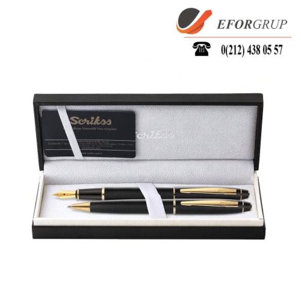 Noble Mat Siyah Dolma,Tükenmez Kalem Seti