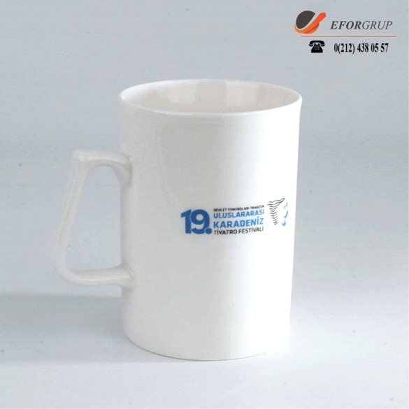 Pasifik Baskılı Porselen Kupa