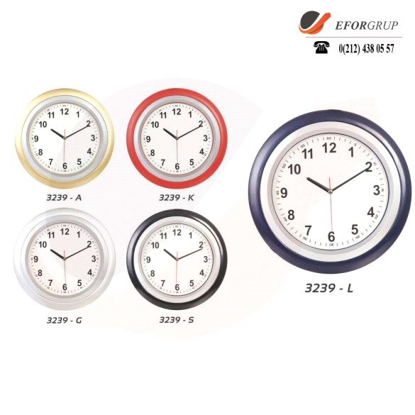 Promosyon Plastik Duvar Saati (Renkli Çerçeveli)