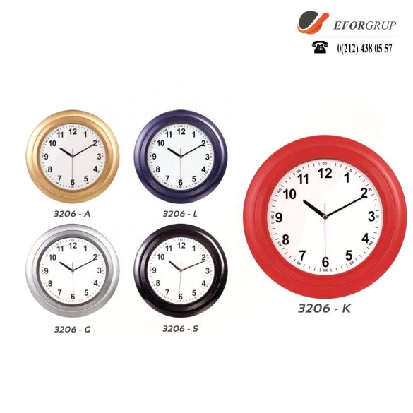 Promosyon Renkli Plastik Duvar Saati