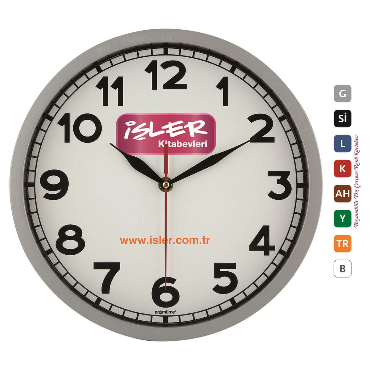 Plastik Kasa Duvar Saati 28 Cm