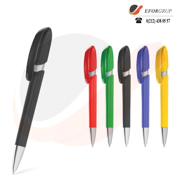 Plastik Renkli Tükenmez Kalem