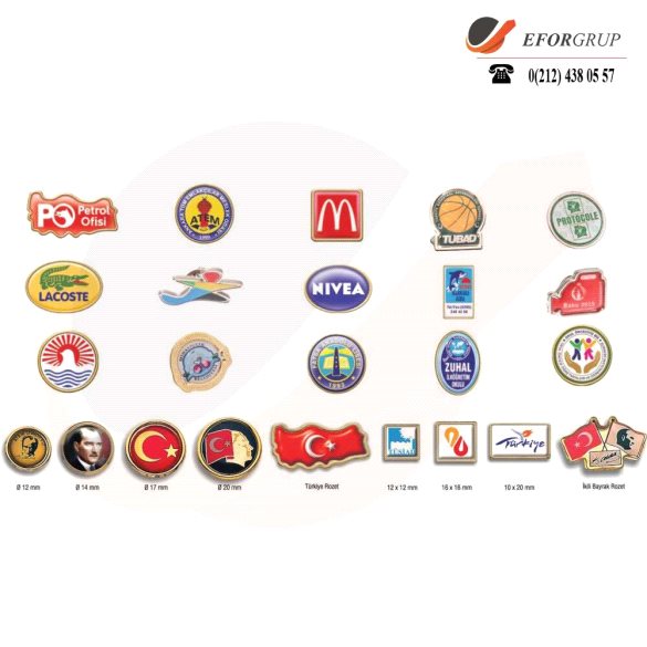 Plasto Rozet (İğneli)