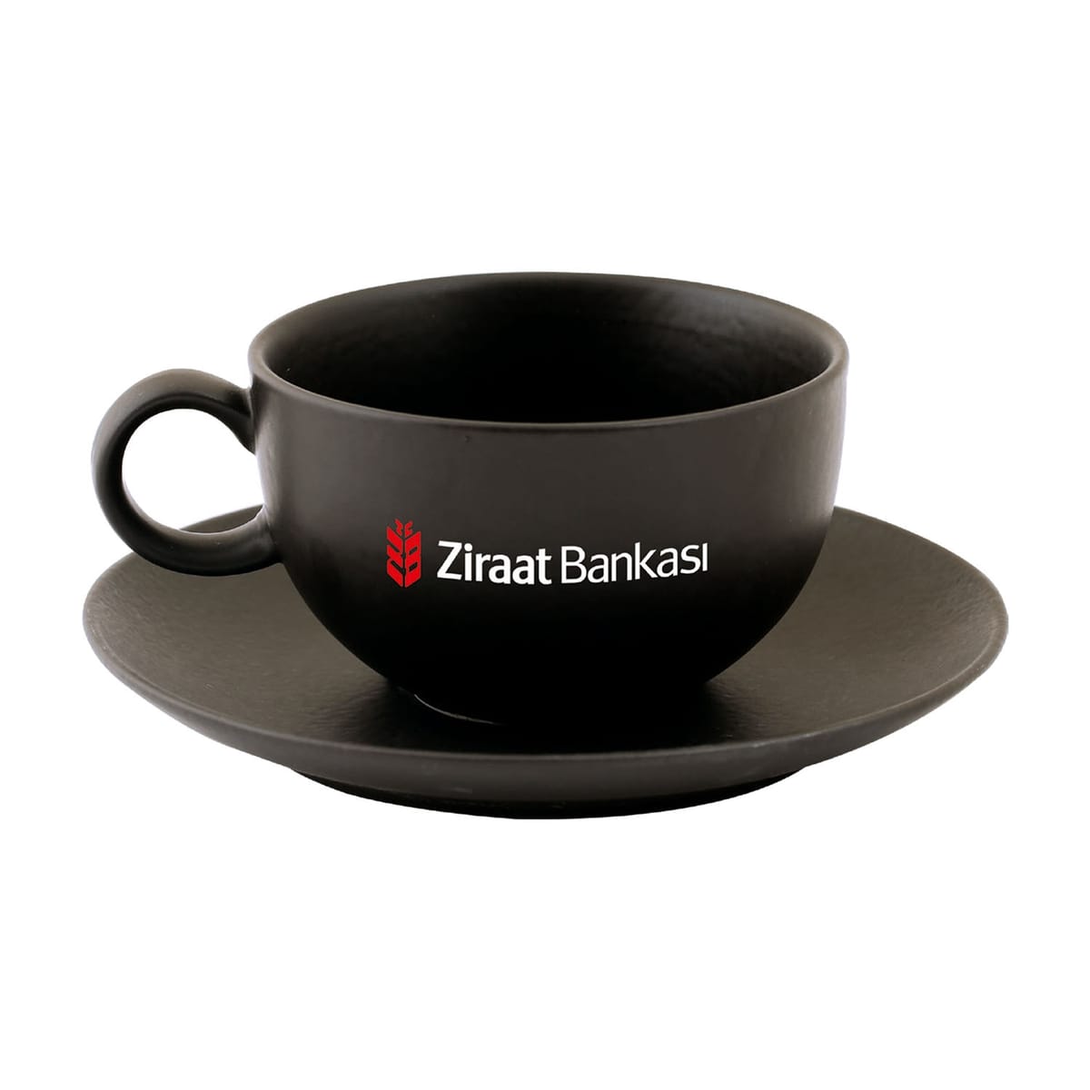 Porselen Siyah çAy Fincan Takımı