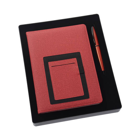 PROMOSYON KUTULU DEFTER KALEM SETİ KIRMIZI