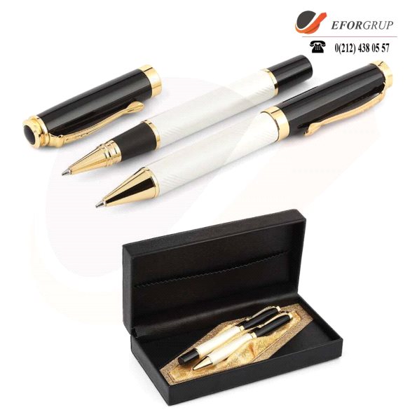 Roller, Tükenmez Altın Renk Kalem Seti