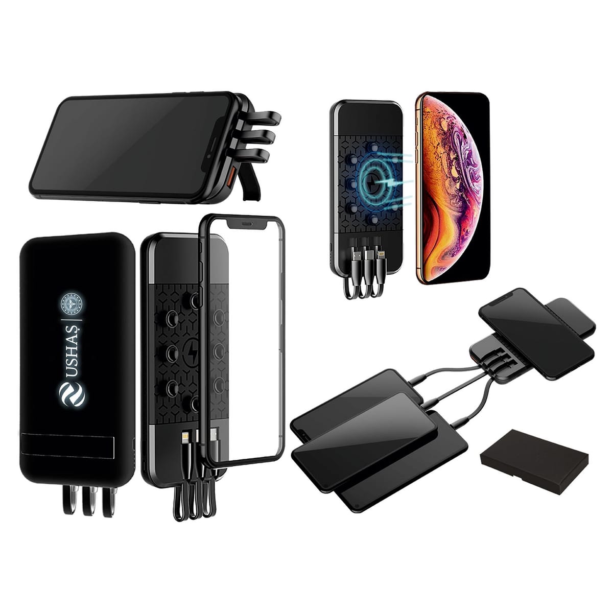 Rubber Wireless Powerbank 10.000 Mah