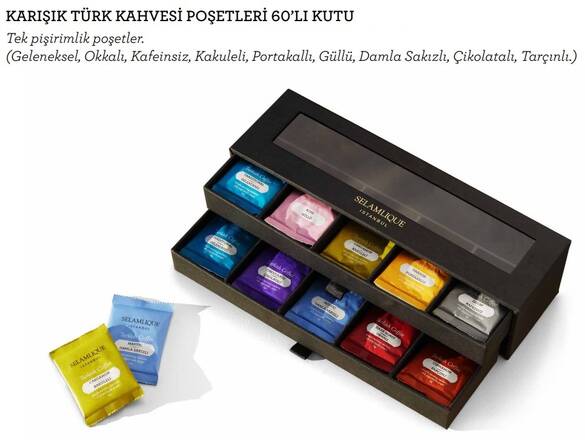 SELAMLIQUE İSTANBUL KARIŞIK TÜRK KAHVESI POŞETLERI 60’LI KUTU