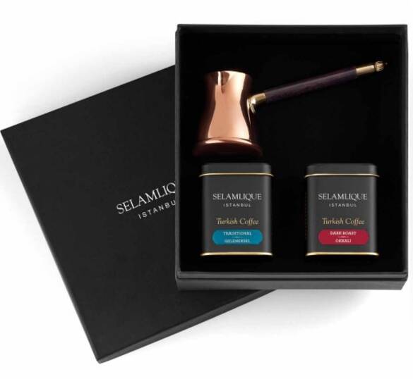SELAMLIQUE İSTANBUL Türk Kahvesi ve Bakır Cezve Seti