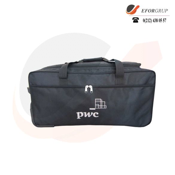 Baskılı Siyah Seyahat Çantası