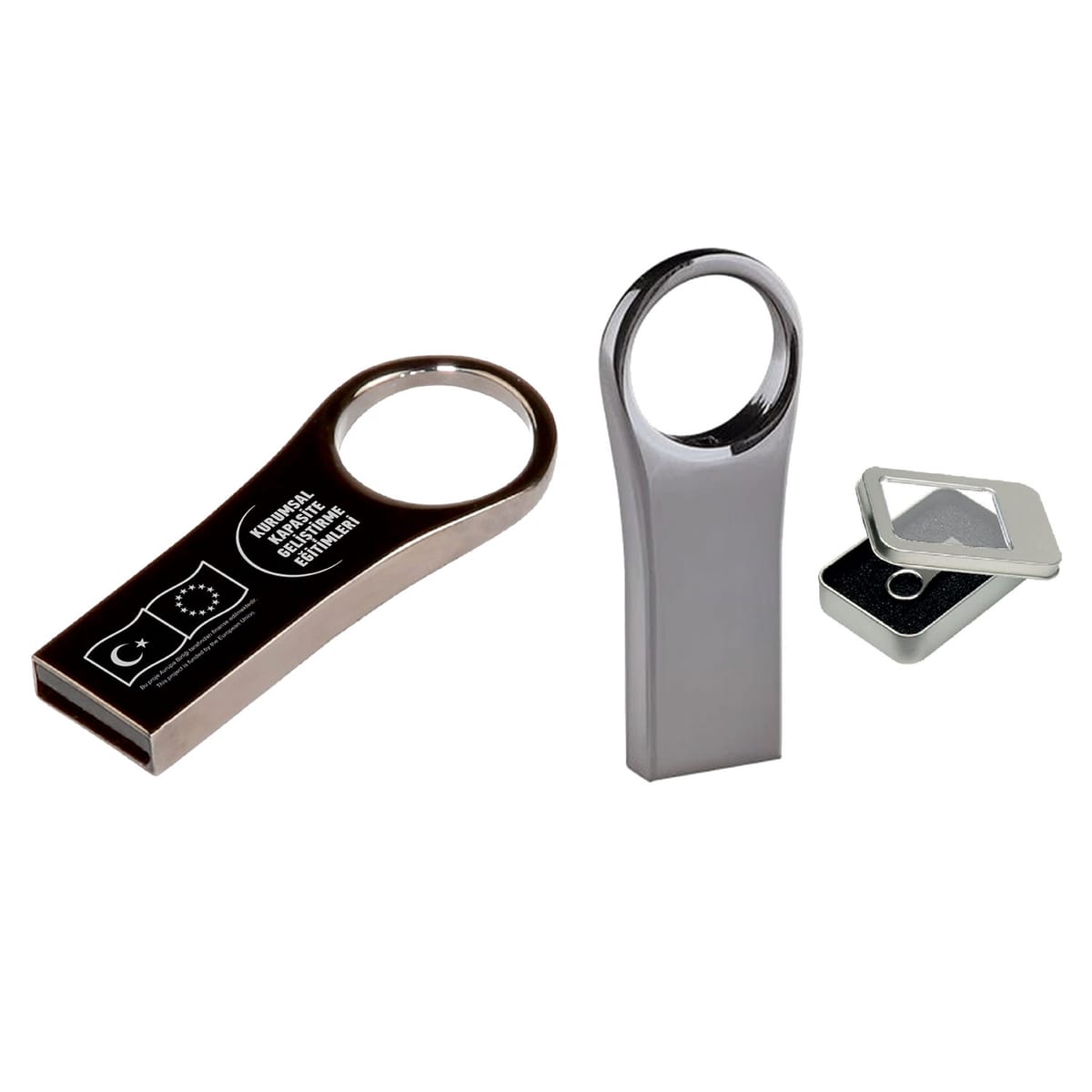 Shıny Black Metal Usb Flash Bellek