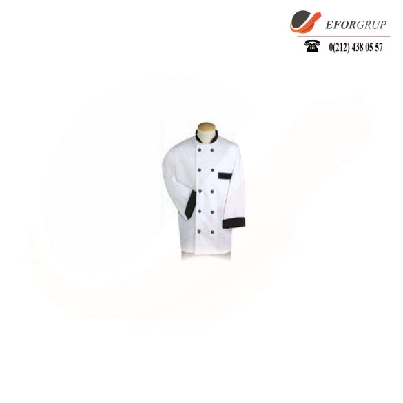 Siyah Biyeli Aşçı Önlüğü