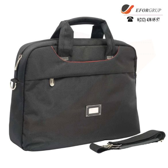 Siyah Logolu Laptop Çantası